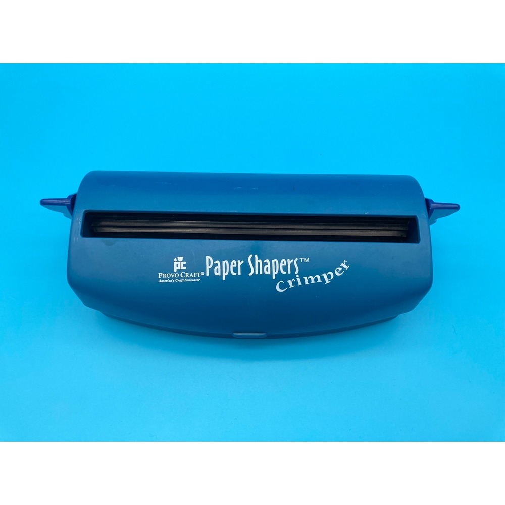Provo Craft Paper Shapers Blue Paper Crimper Scrapbooking Tool 6.5"